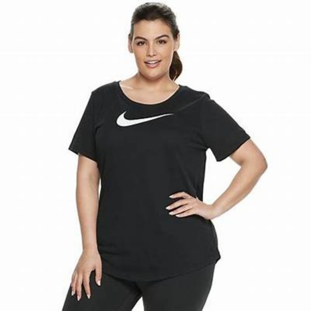 Nike Dri-FIT Training Swoosh Logo Tee - COLOR IS DARK NAVY BLUE